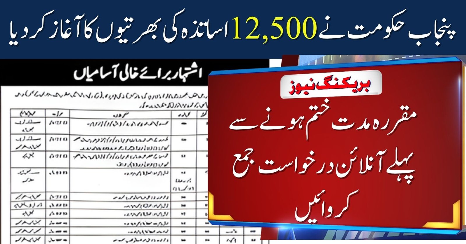 Online Registration for 12500 STI Teacher Vacancies